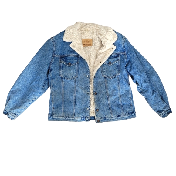 Wrangler Other - Vintage Wrangler sherpa lined jean jacket